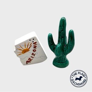 Vintage Green Cactus and Arizona State Shakers